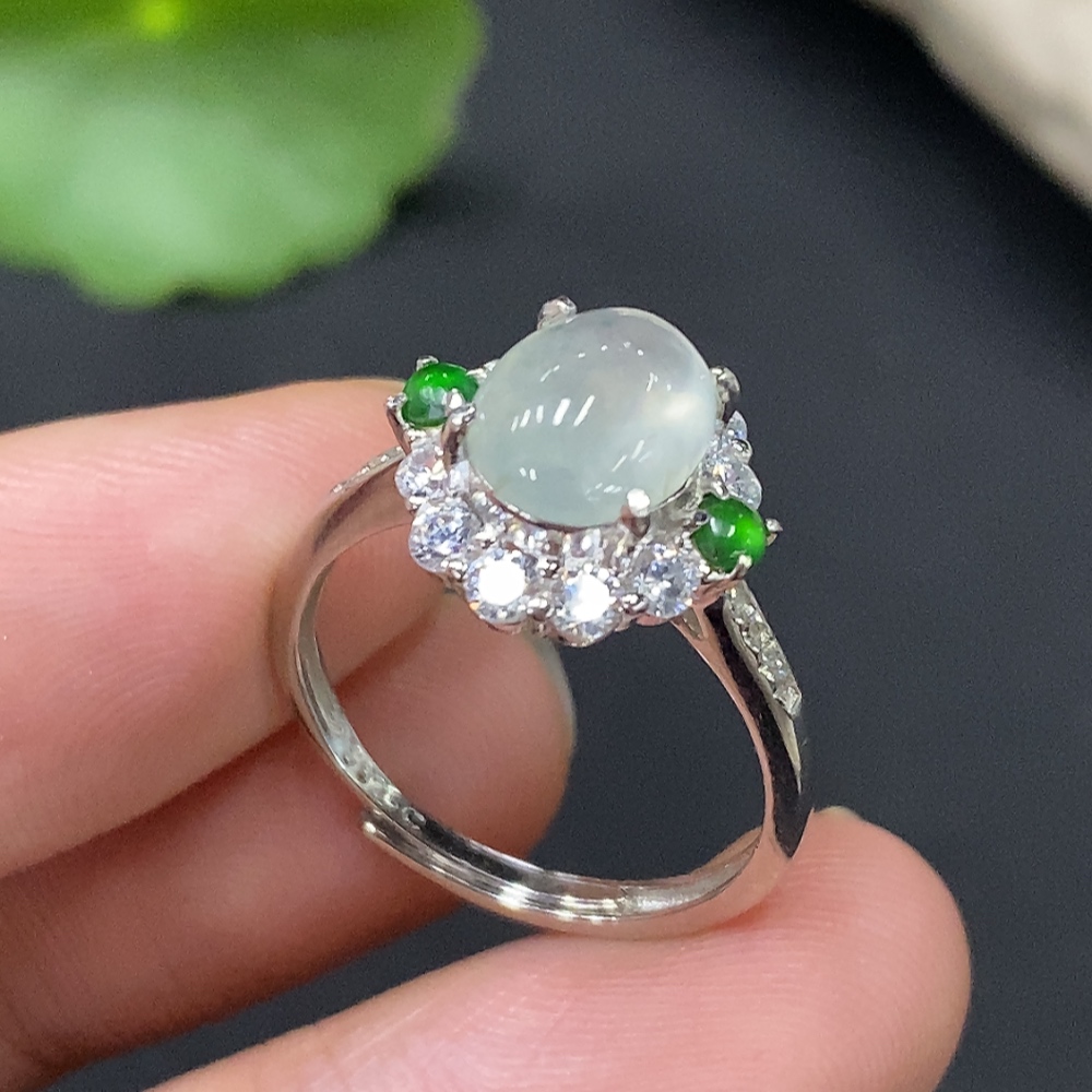 F27178037 Jadeite Inlay Non-gold Adjustable Total Weight Approx. 2.64g