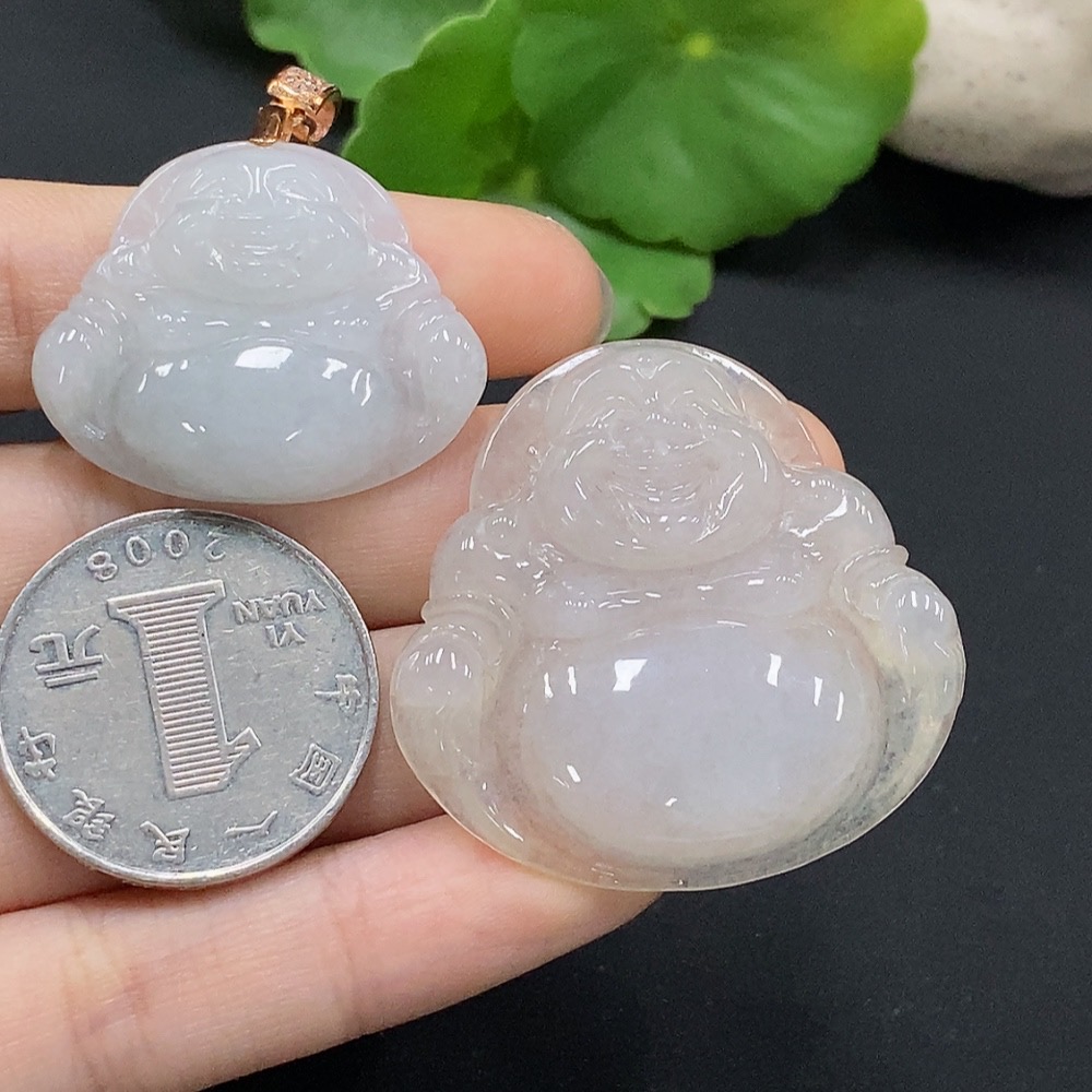 F33833426 JadeiteBuddha Pendant Non-Gold Inlaid