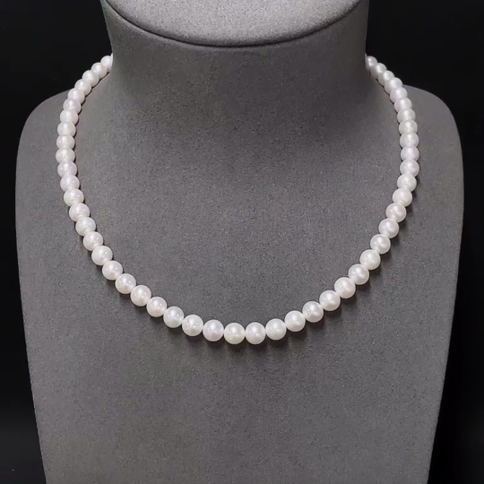 C34950206 Pearl Bead Strand Total Weight Approx. 27.78g Size About 6.7mm
