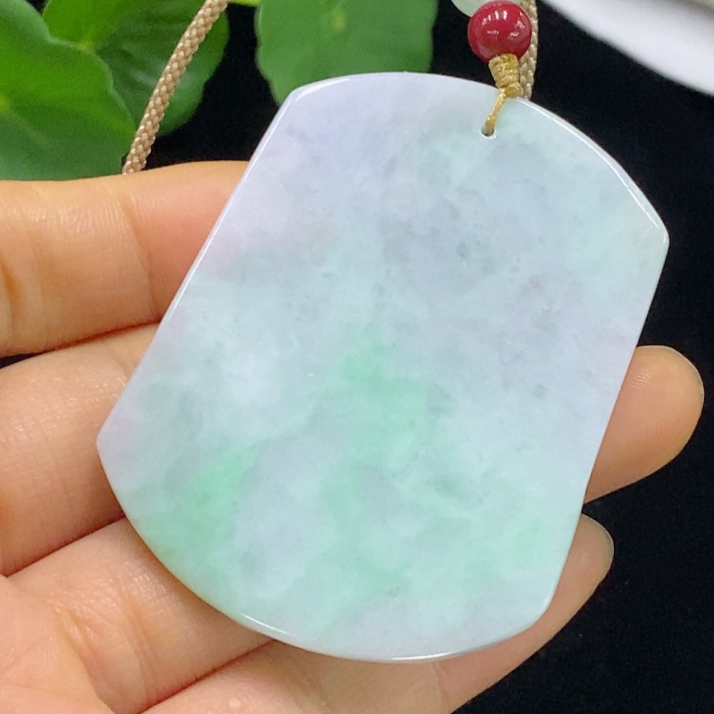 F35136719 Jadeite Birds Singing and Flowers Fragrant Pendant