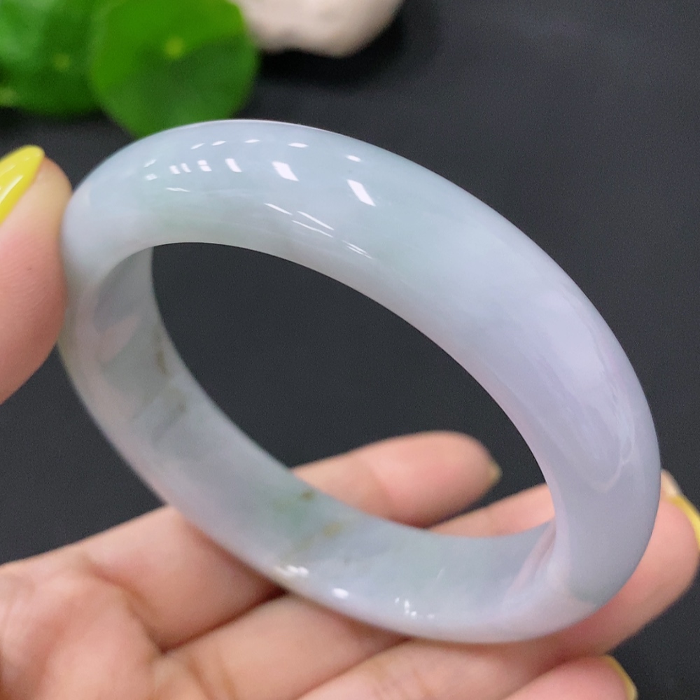 F28250805 Jadeite Round Bangle Size 52.5mm Total Weight Approx. 52.11g