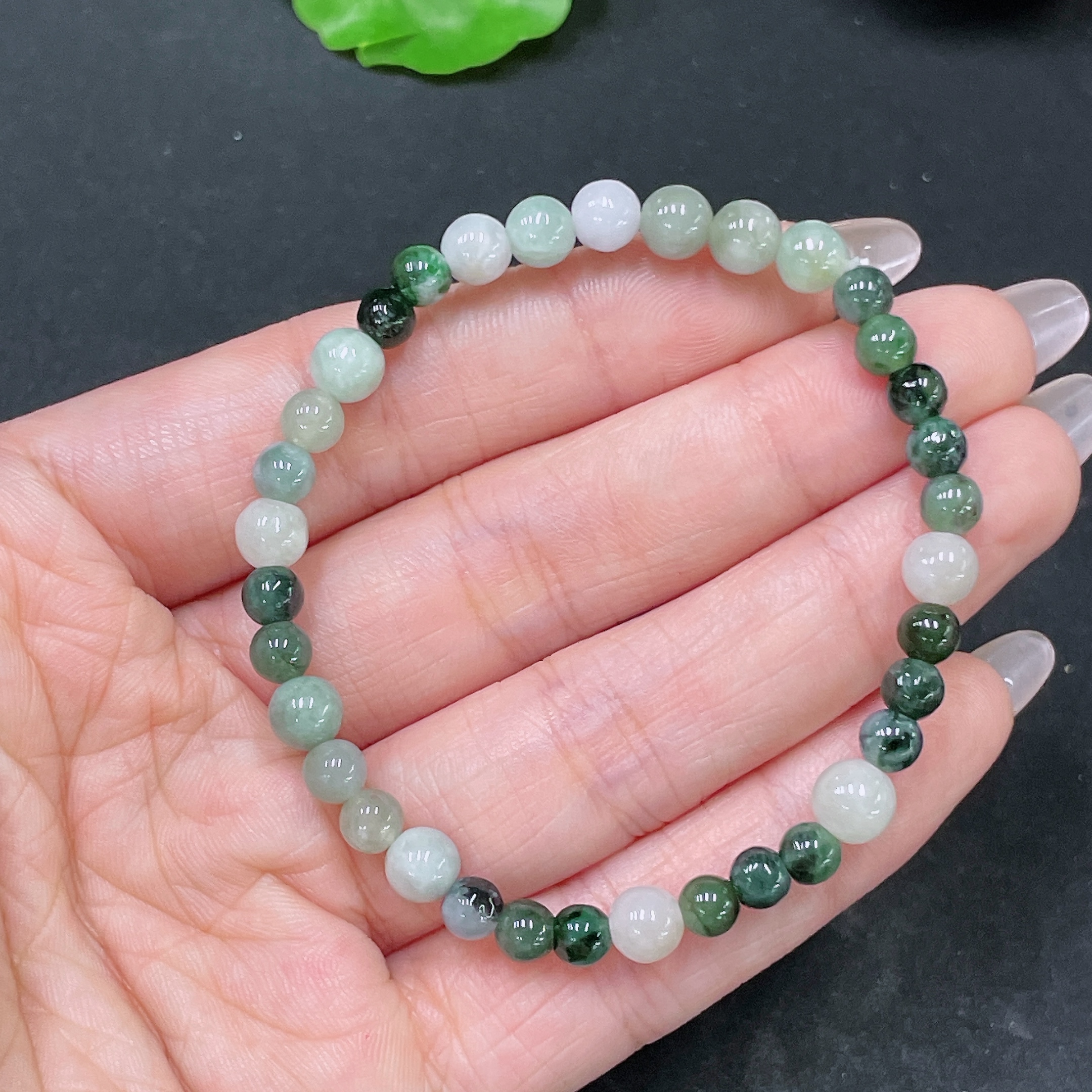 F35105728 Jadeite Bracelet Total Weight Approx. 9.3g Size 6mm