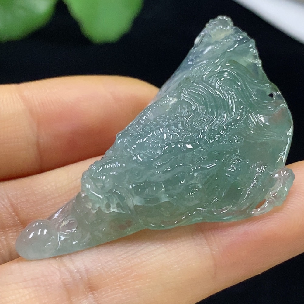 F35094709 Jadeite Dragon Pendant Total Weight Approx. 15.58g