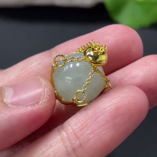 F29330216 Jadeite Bead Setting Approximately 13mm Total Weight About 5.4g Non-Gold Setting