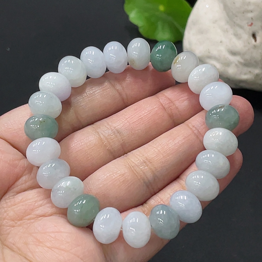 F33876234 Jadeite Bead Necklace Approx. 10.7mm Total Weight About 38.45g