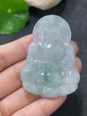 F34954703 Jadeite Pendant Guanyin Total Weight Approx. 20.72g
