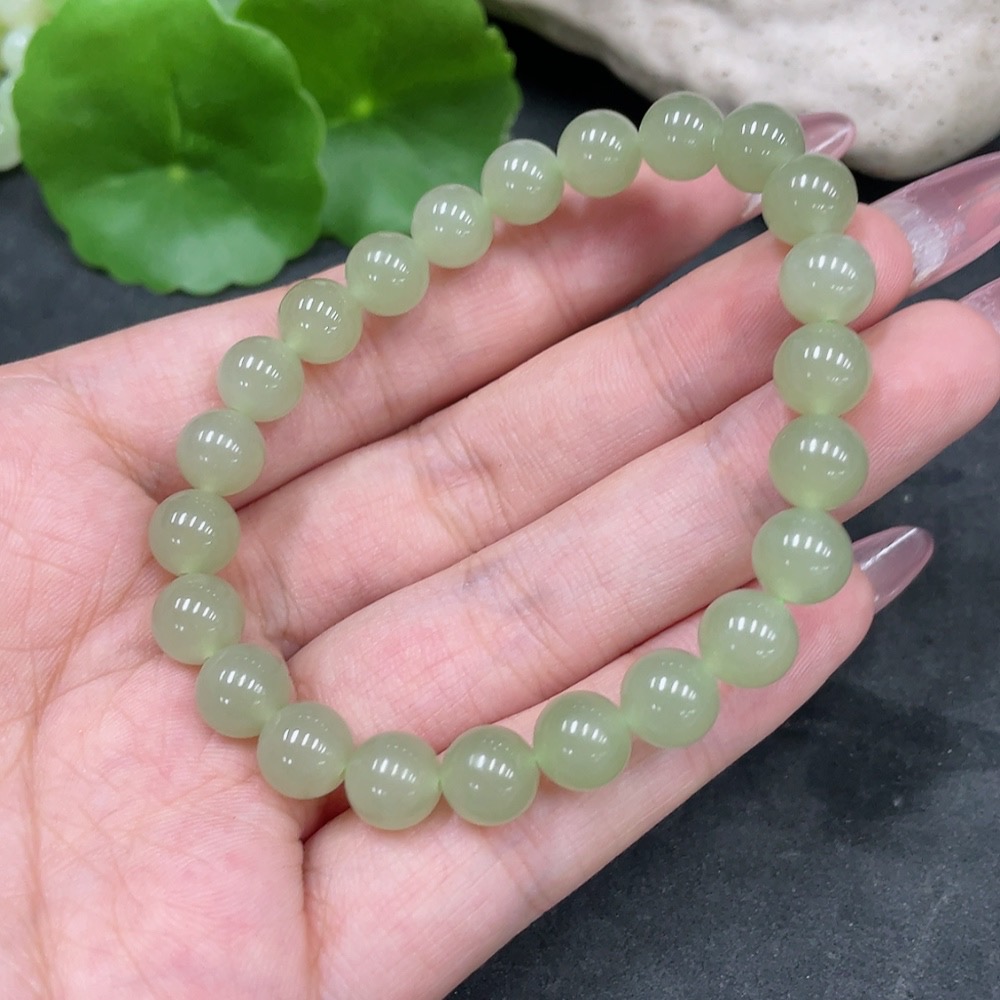 H33925680 Hetian Jade Bracelet approx. 7.7mm total weight approx. 17.3g
