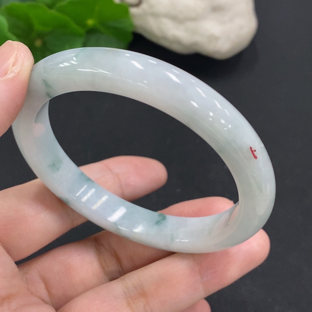 F35126207 Jadeite Round Bracelet Total Weight About 47.1g Size 57