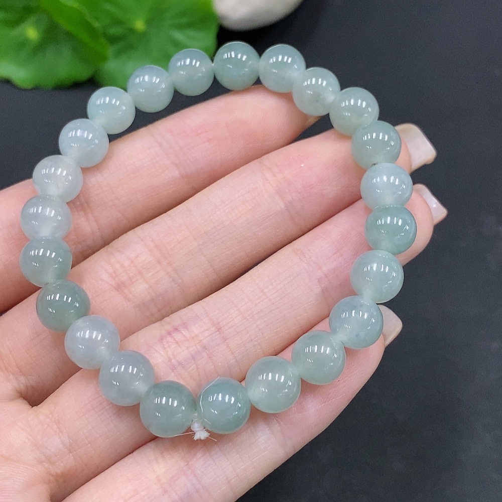 F27144480 Jadeite Bracelet Approx 7.7mm Total Weight About 20g