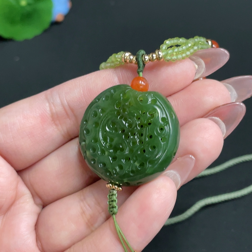 H26001667 Hetian Jade Pendant - Antique Style Piece