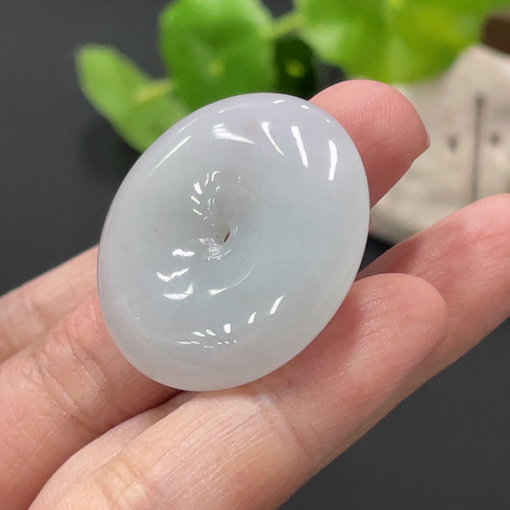 F34076812 Jadeite Safety Button Pendant, Total weight about 14.58g