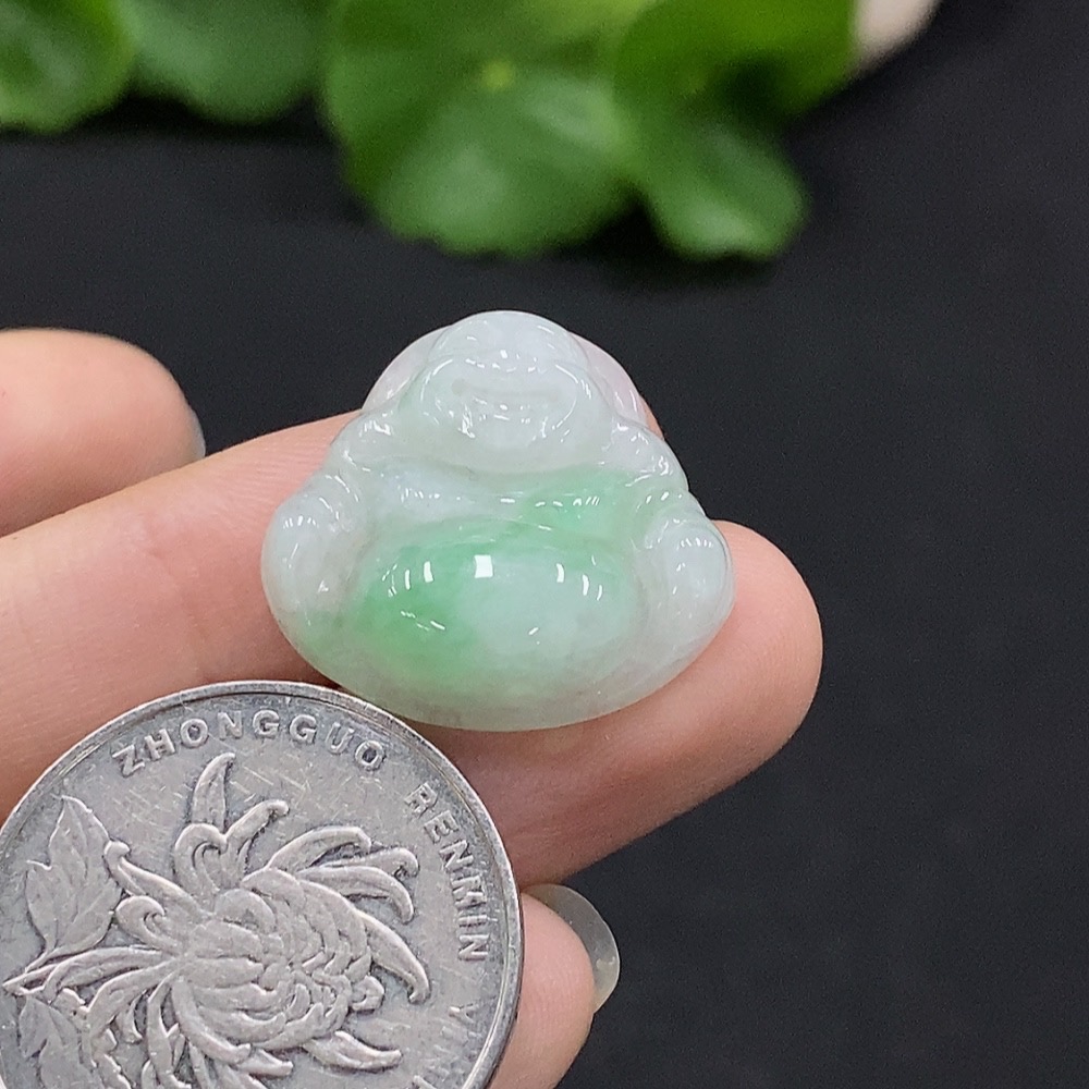 F35165727 Jadeite Buddha Pendant, Total Weight Approx. 4g