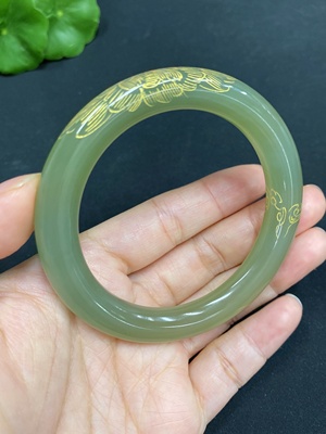 H30545199 Hetian Jade Bracelet Size 54.7 Total Weight Approx. 40.3g