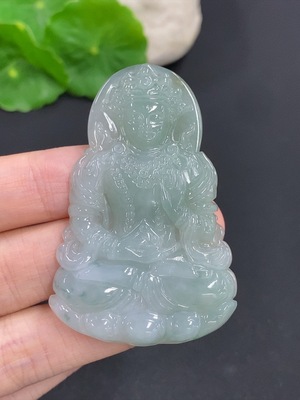 F42968213 翡翠度母挂件 货品总重量约23克