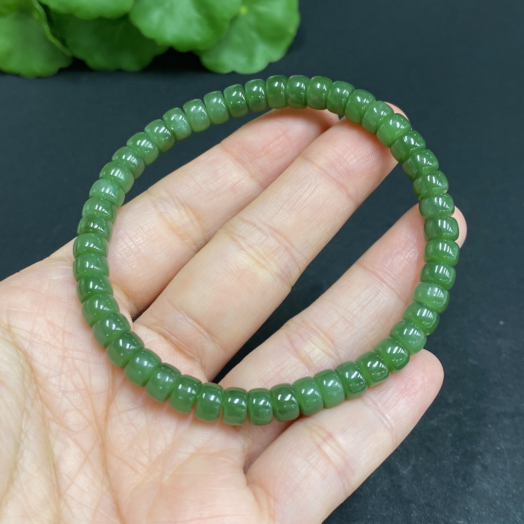 H33904105 Hetian Jade Bracelet, Approx. 5.8mm, Total Weight Approx. 13g