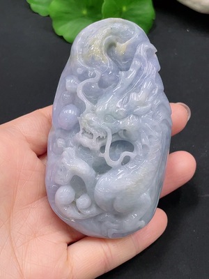 F24741156 Jadeite Handheld Carving Dragon Total Weight Approx. 239.7g