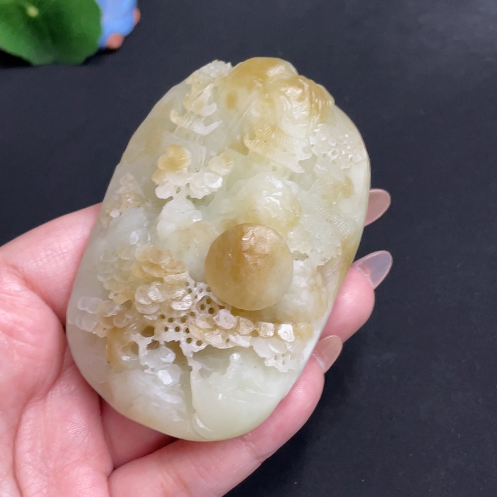 H31677296 Hetian Jade Pendant - Landscape, Total Weight Approx. 201.1g, Containing Other Mineral Components