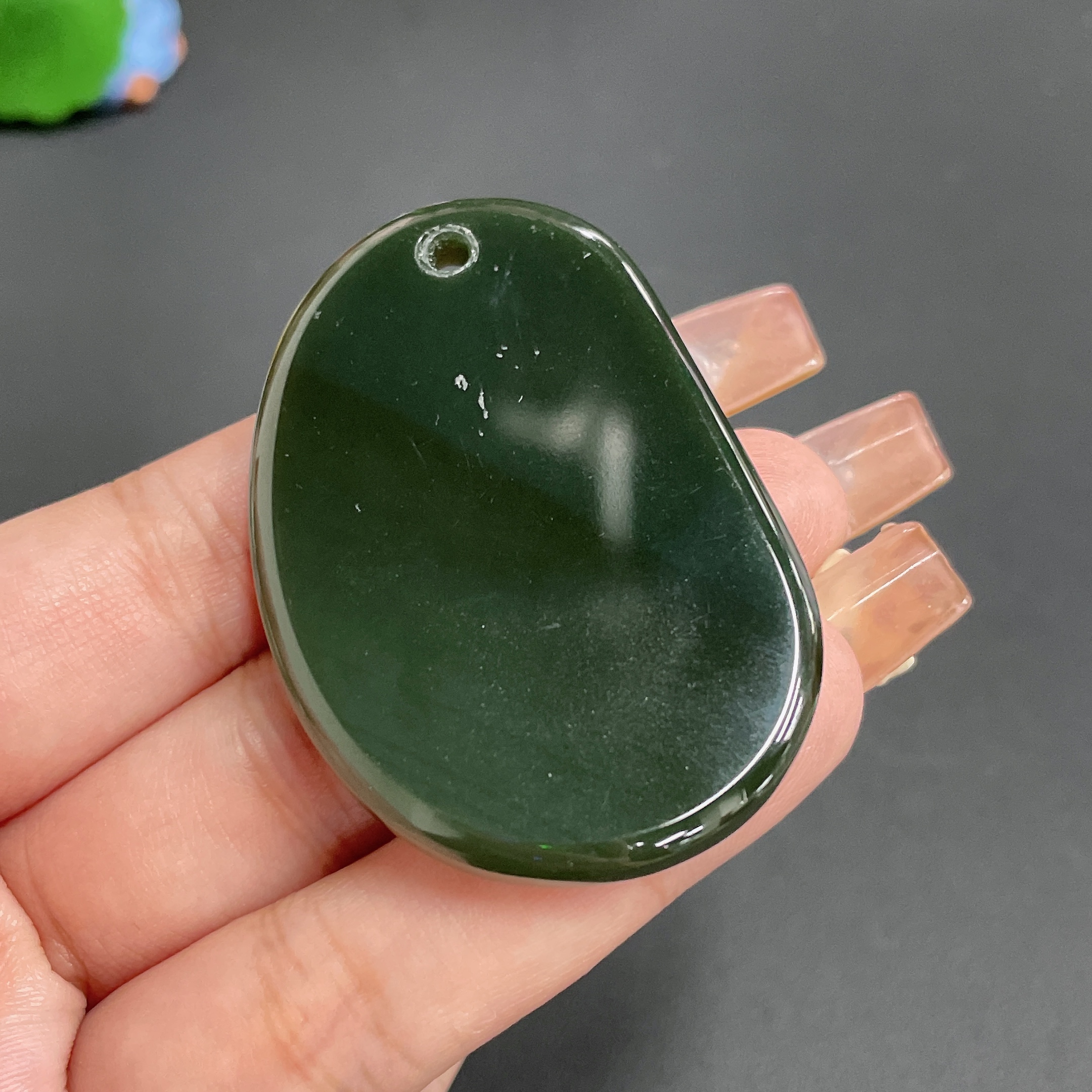H21432031 Hetian Jade Pendant Plain Pendant Total Weight about 30.7g