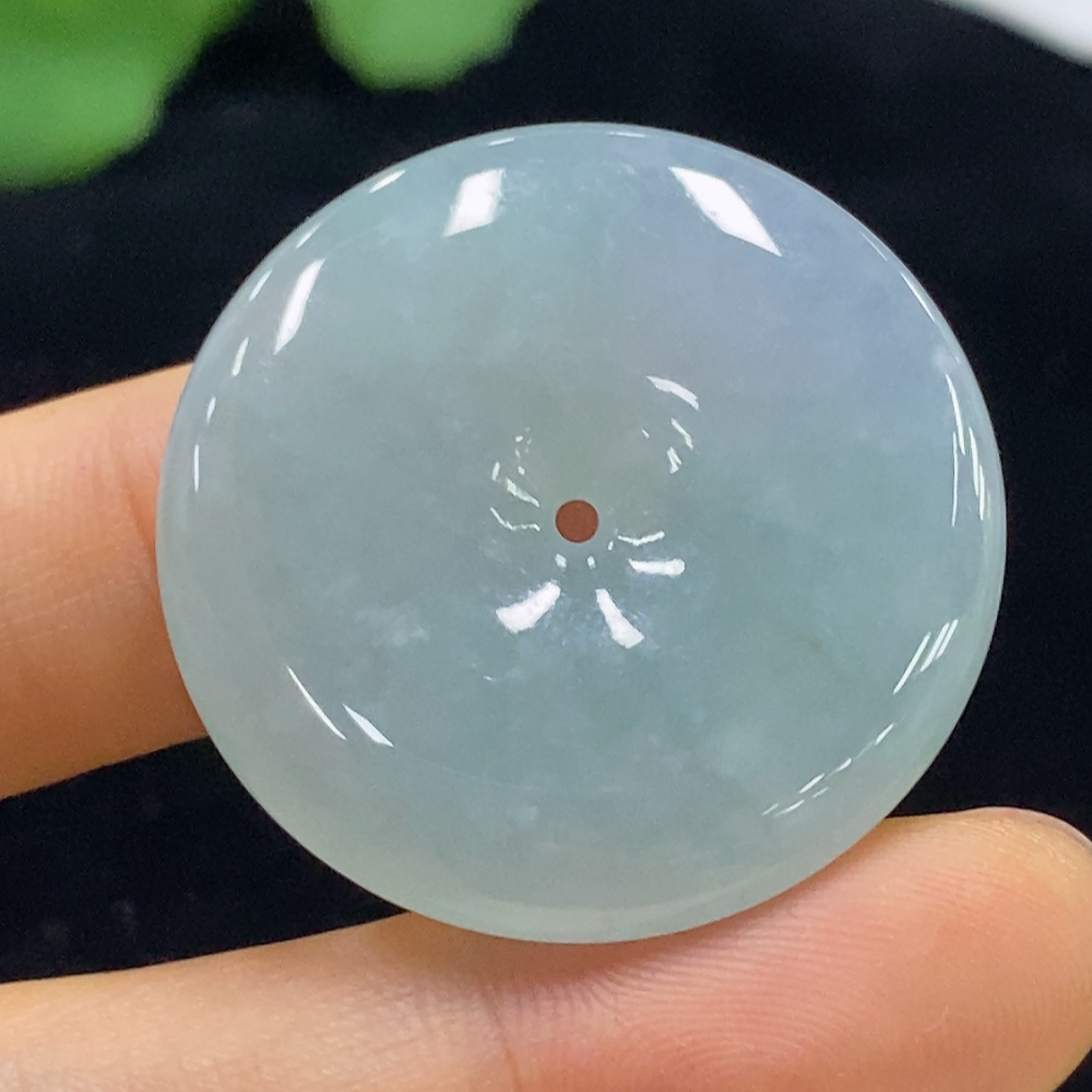 F34044379 Jadeite Pendant, Peace Button, Total Weight Approx. 13.97g