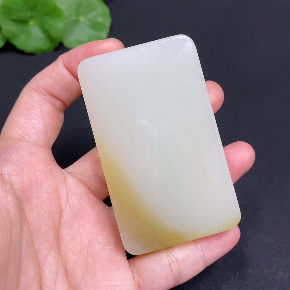 H34052062 Hetian Jade Pendant Plain Pendant Total Weight Approx. 95.3g