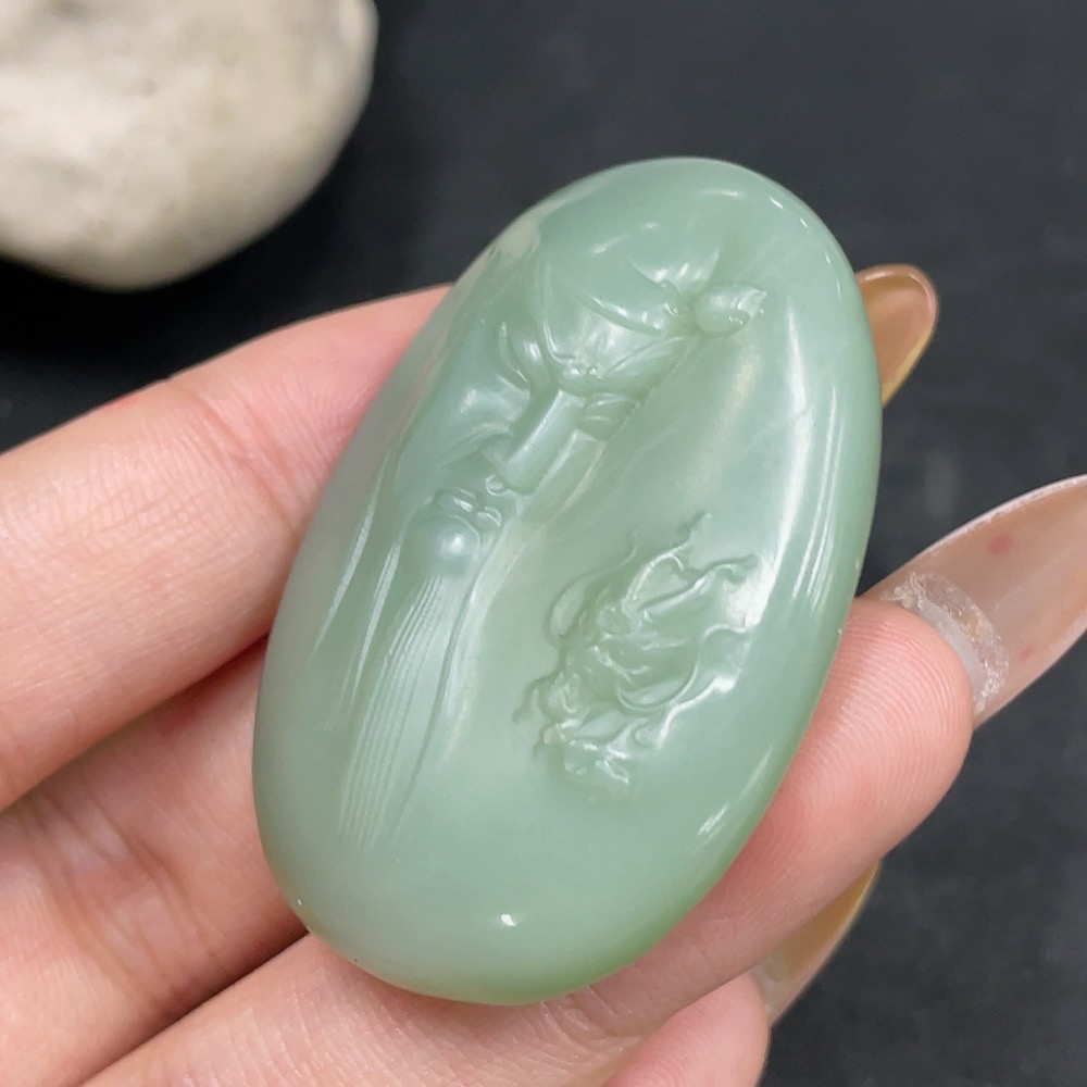 H32726180 Hetian Jade Pendant Guan Gong Total Weight About 30g