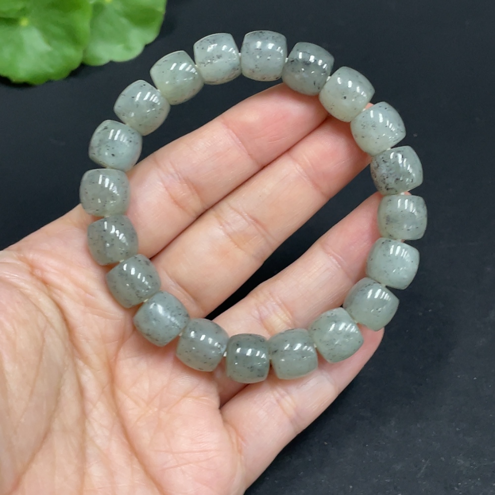 H35103131 Hetian Jade Bracelet, Approx. 9.9mm, Total Weight Approx. 35.2g