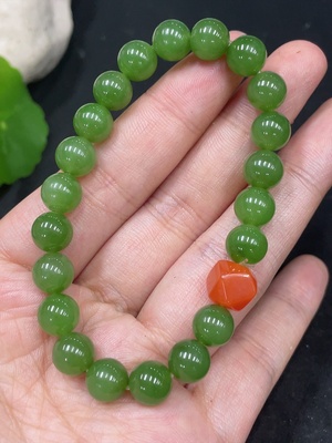 H30537513 Hetian Jade Bracelet Approx.8mm Total Weight Approx.19g Accessories Not Hetian Jade