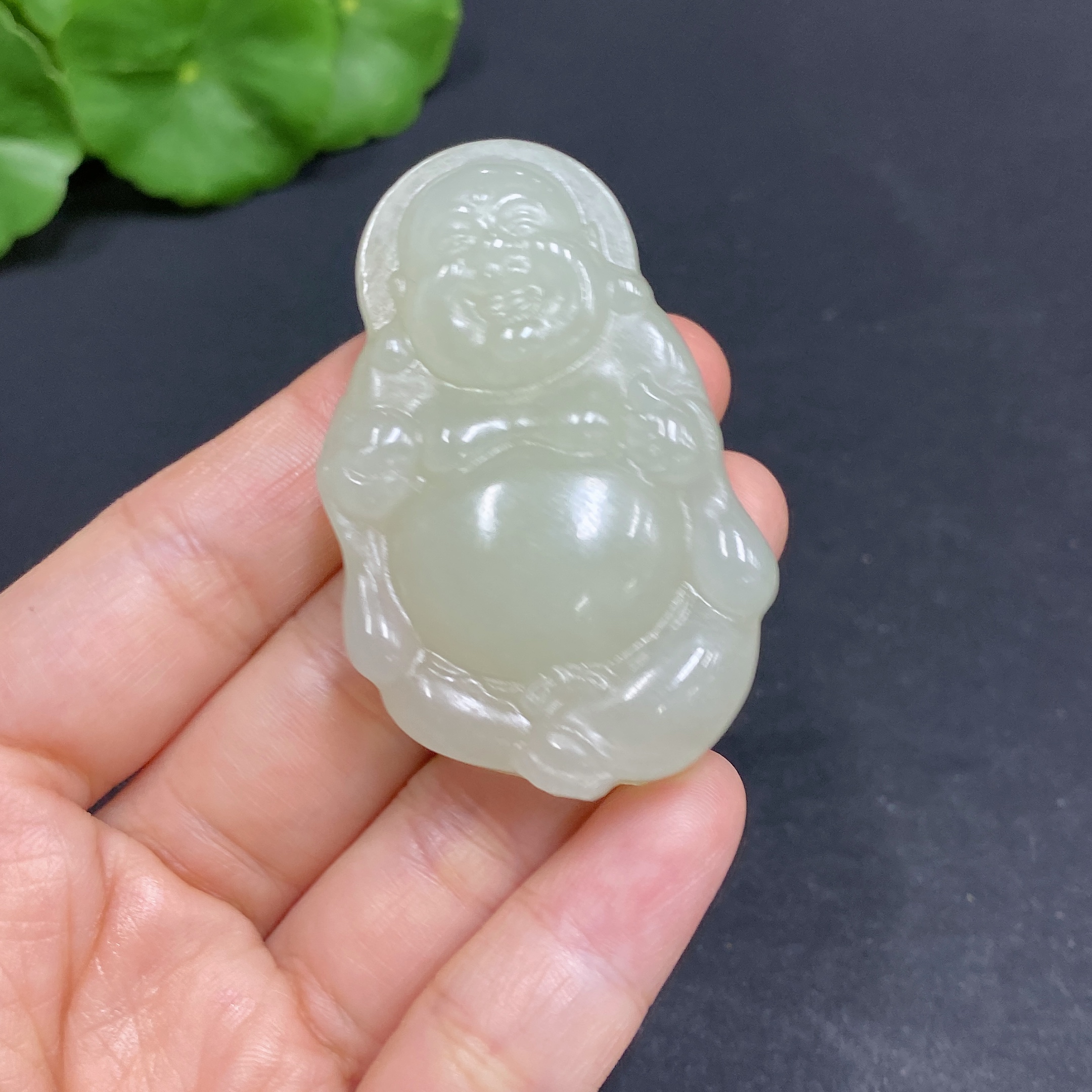 H30518408 Hetian Jade Pendant Buddha Total Weight Approx. 38.9g