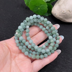 F33873724 Jadeite Bead Necklace Approximately 6.5mm Total Weight About 45.3g