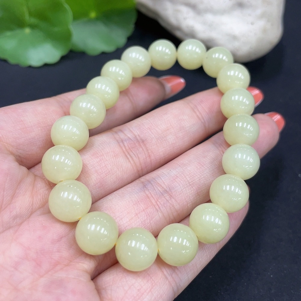 H34061844 Hetian Jade Bracelet, approx. 9.8mm, total weight approx. 29.2g