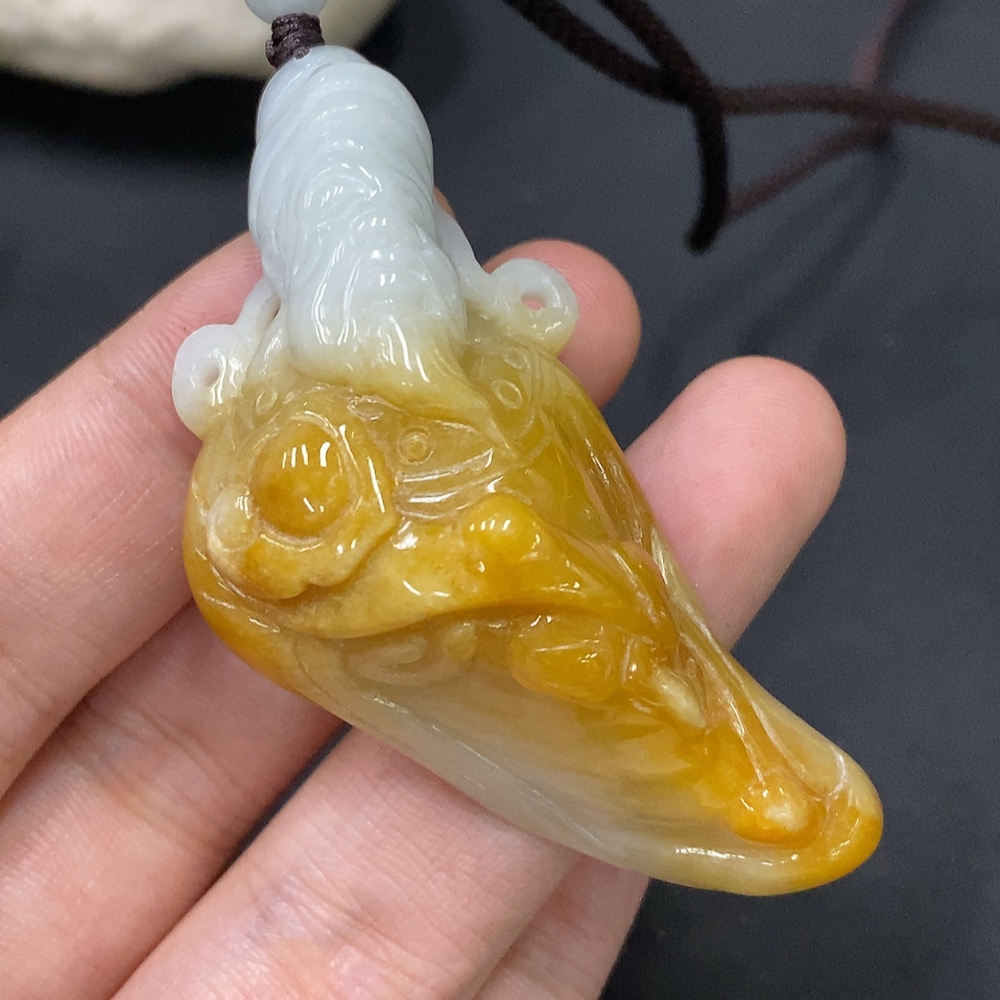 F29322323 Jadeite Pendant - Color Origin Undetermined - Total Weight Without Rope Approx. 36.58g