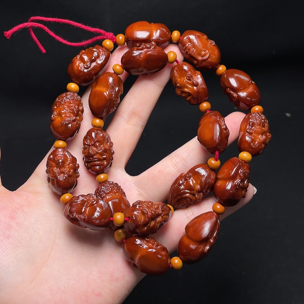 W34988155 Olive Pit Long Strand, Total Weight Approx. 71.84g, Size Around 15mm