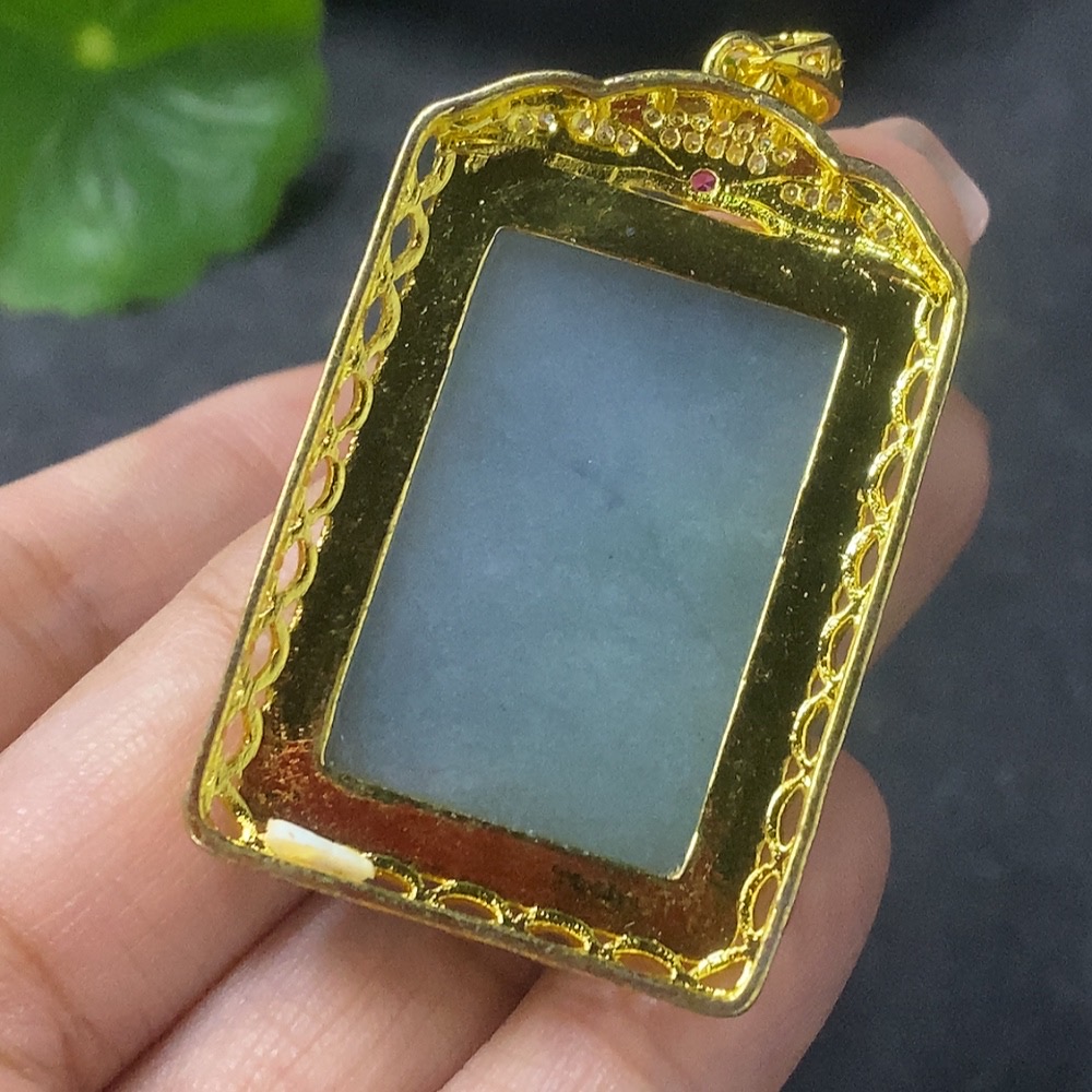 F34031825 Jadeite Plain Pendant Mounted Pendant Non-Gold Total Weight Approx. 17.99g