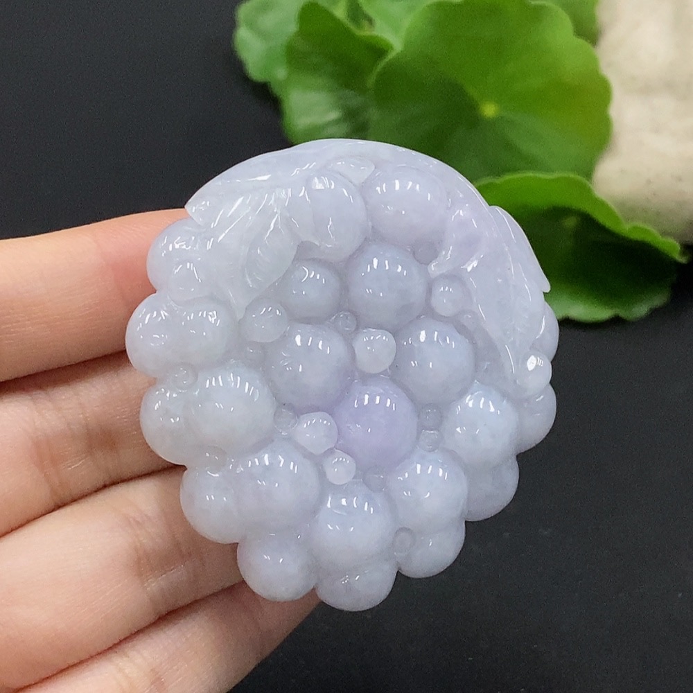 F35091572 Jadeite Grape Pendant Total Weight Approx. 61.93g