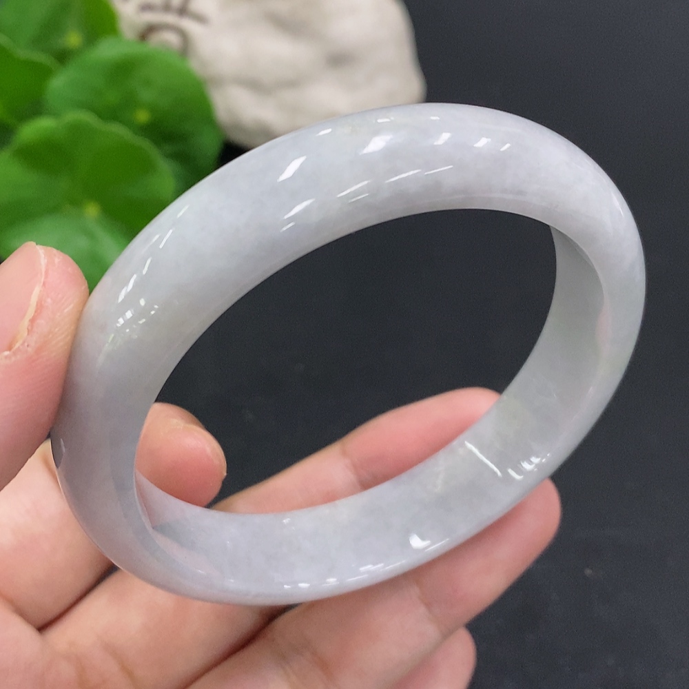 F30569763 Jadeite Round Bangle, Size 56.2, Total Weight Approximately 49.4g