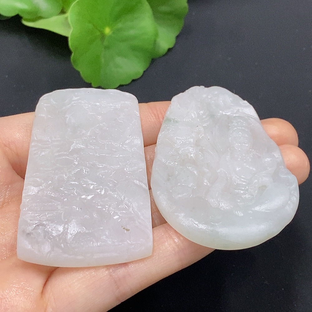 F28201048 Jadeite Pendant Semi-finished