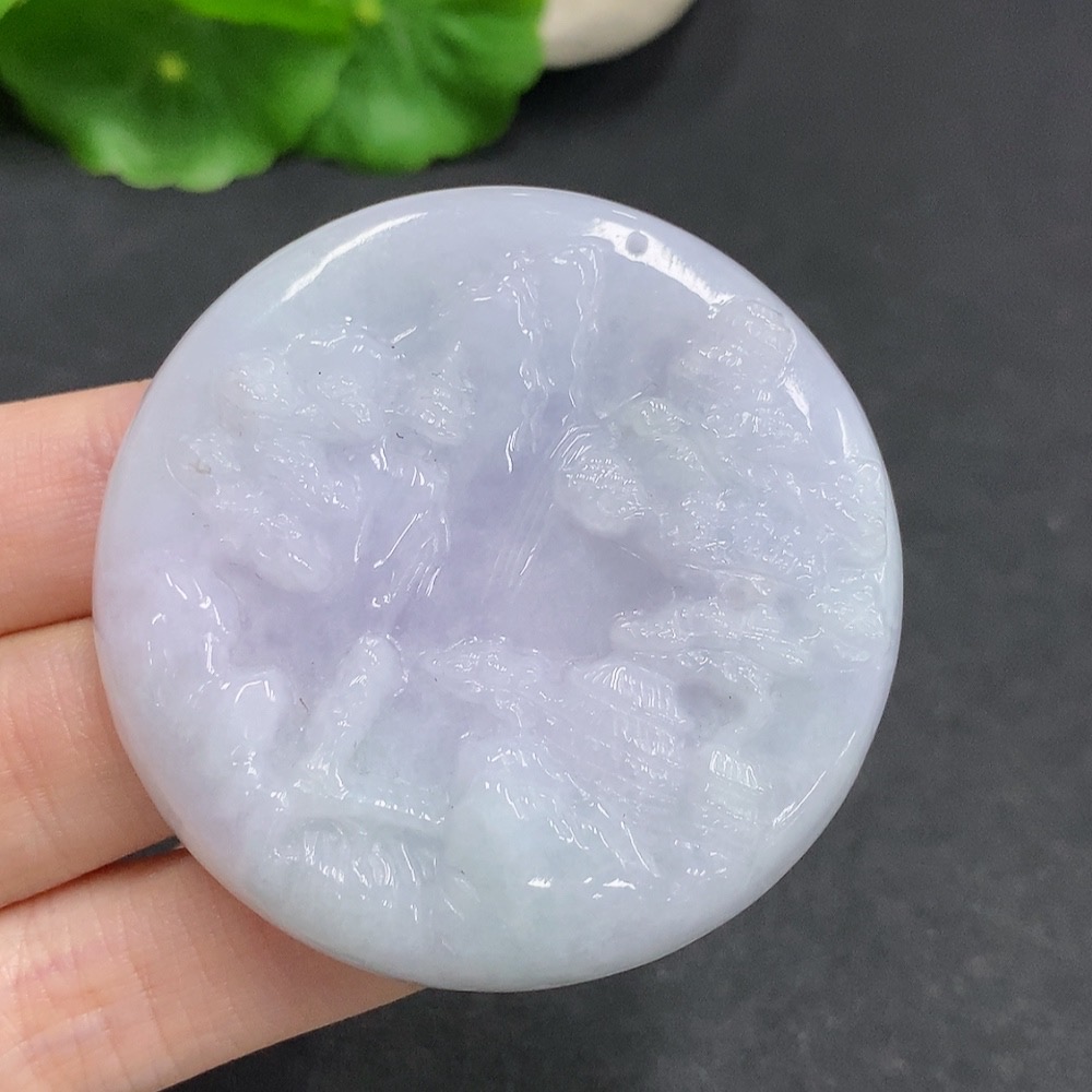 F34060031 Jadeite Landscape Pendant, Total Weight Approximately 47.5g