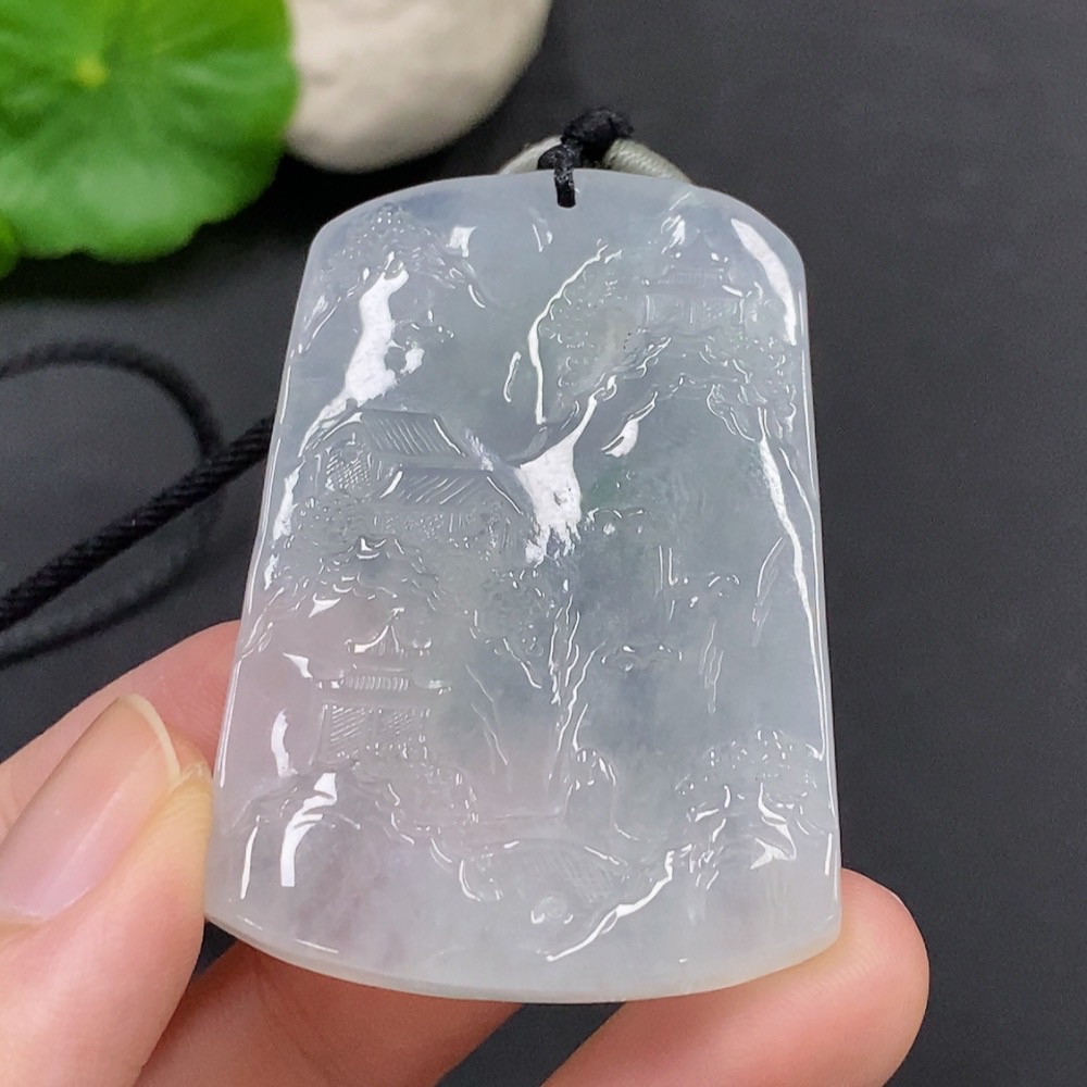 F22491224 JadeiteLandscape Pendant Total Weight 30.807g