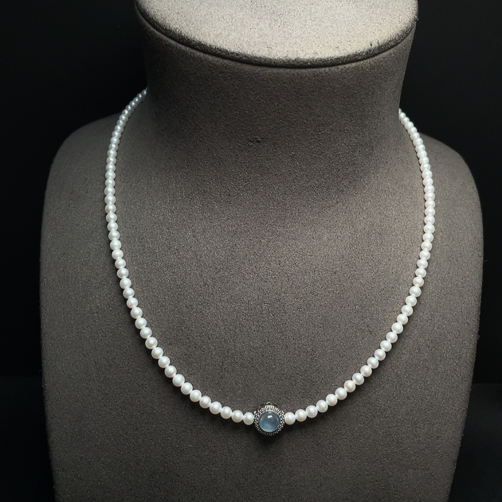 C29370555 Pearl Necklace Non-Gold Total Weight Approx. 9.76g Stone Size 3.6mm Non-Natural Accent Stones Considered