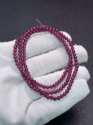 C34038431 Garnet bead strand, total weight approx. 11.72g, size about 3.2mm