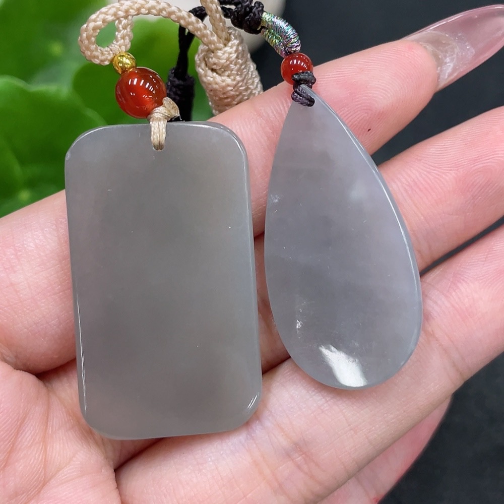 H33924536 Hetian Jade Pendant, Plain Pendant, Total Weight (with cord): 18.4g