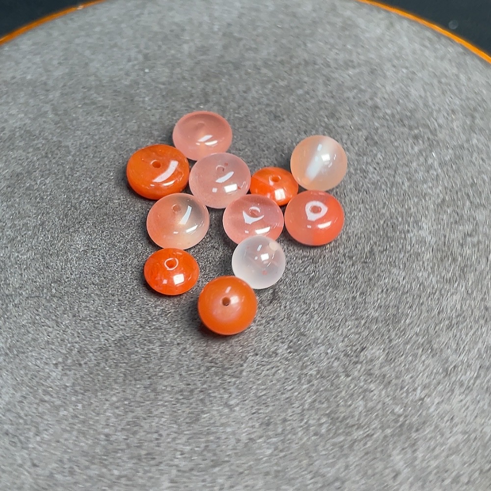 C33920856 South Red Agate Loose Beads Total Weight Approx. 6.7g Sell as a Lot