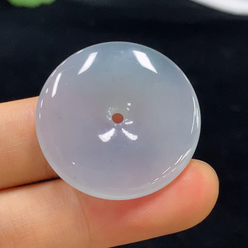 F34948638 Jadeite Peace Button Pendant Total Weight About 7.75g