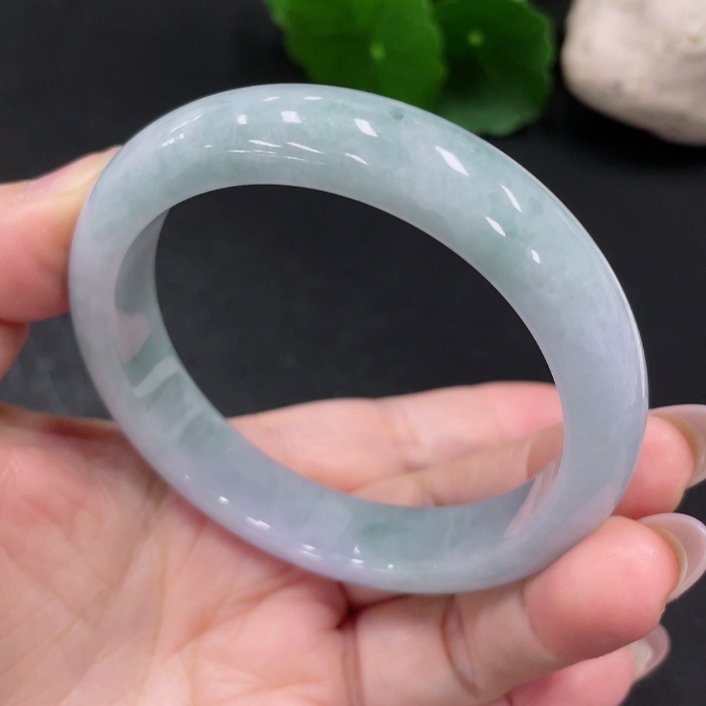 F31676049 Jadeite Round Bangle Size 56.9 Total Weight Approx. 56g