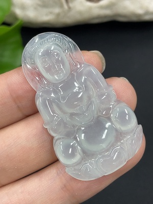 F42952295 翡翠挂件 观音 货品总重约7.75g