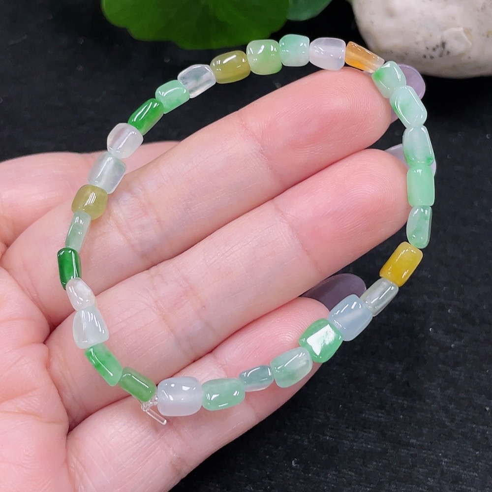 F34966052 Jadeite Bracelet Total Weight Approx. 5.82g Yellow Color Origin Undetermined