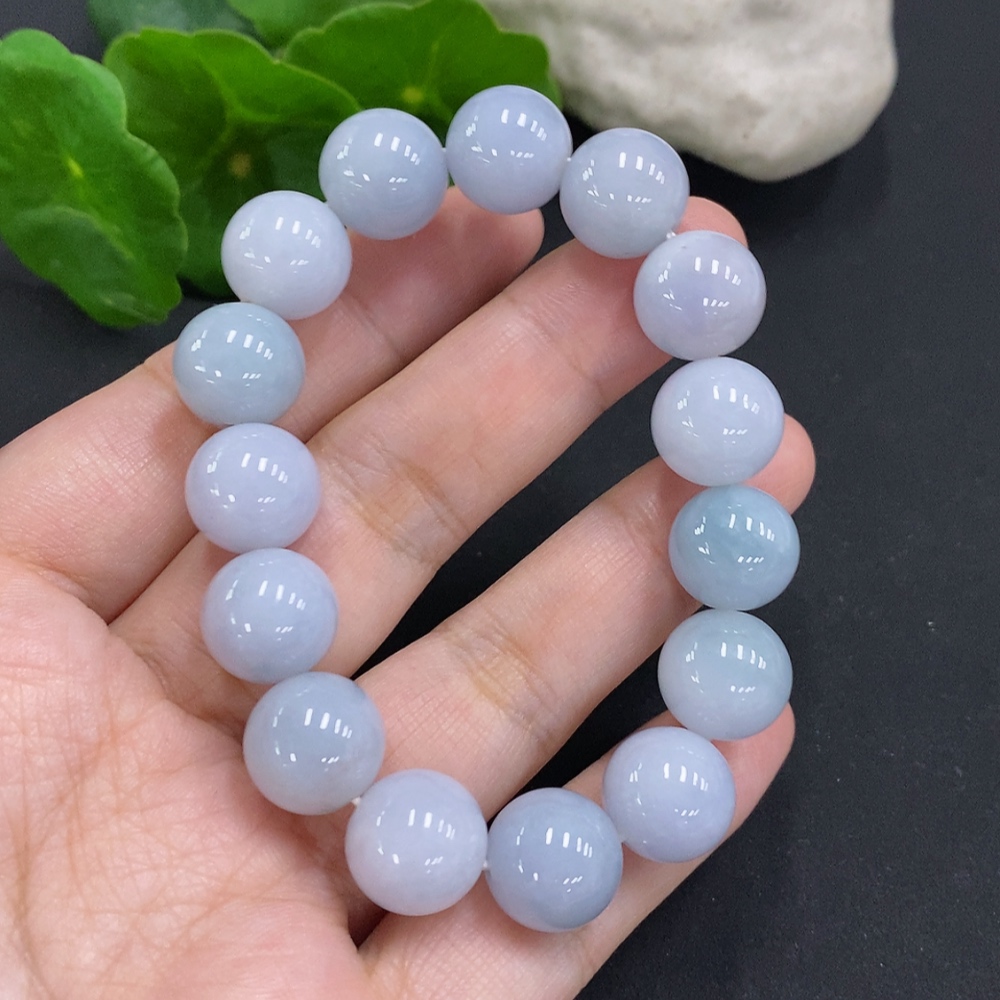 F35126113 Jadeite bead necklace approx. 12mm, total weight approx. 47.8g