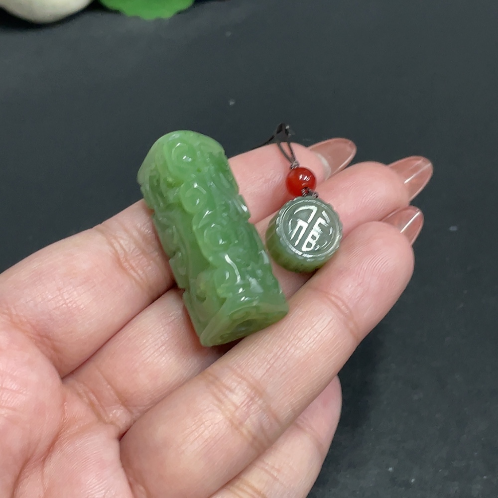 H34011273 Hetian Jade Jasper Pendant Total Weight Approx. 19.1g