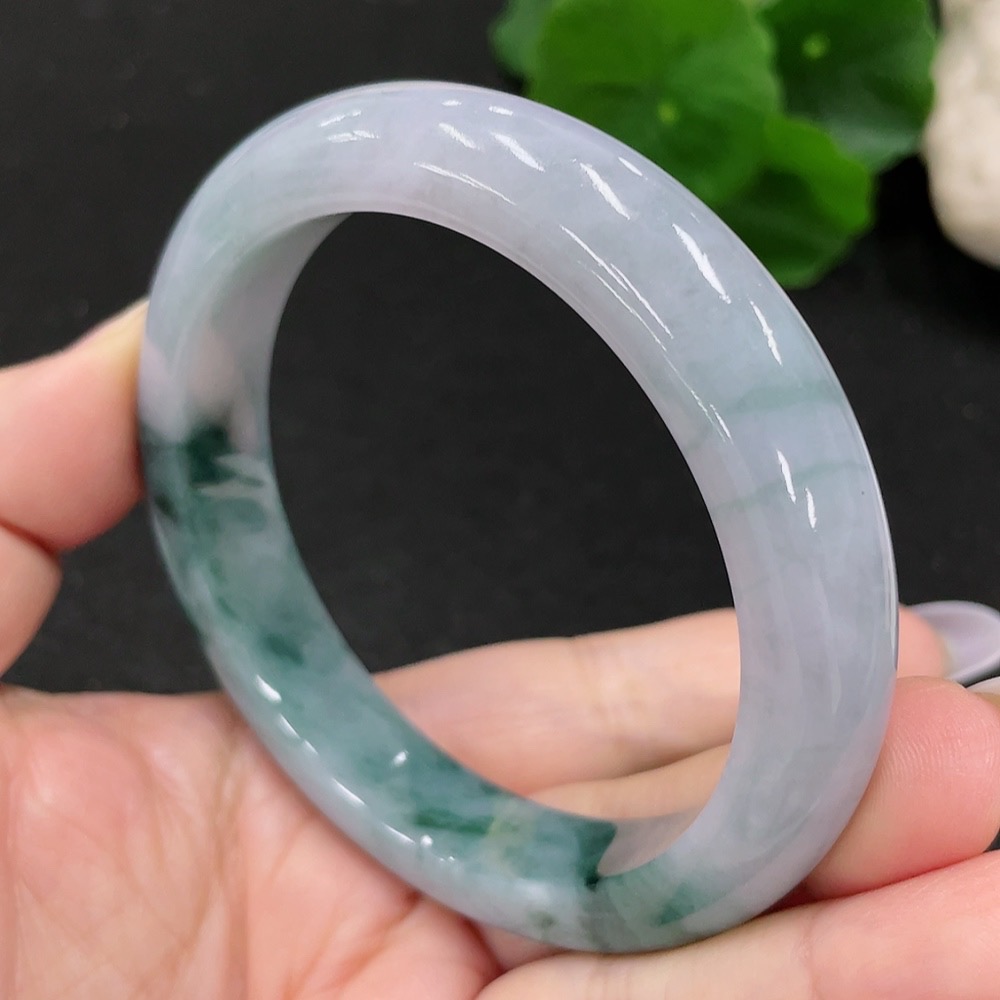 F33898730 Jadeite Round Bangle Size 58.3 Total Weight Approx. 61.8g