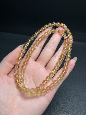 C34008873 Crystal bead strand, total weight approx. 33.95g, size approx. 6.6mm